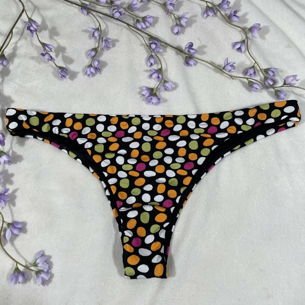 NEW‎ La Perla [Size 12 US ] Polka Dot Brazilian Bikini Bottom